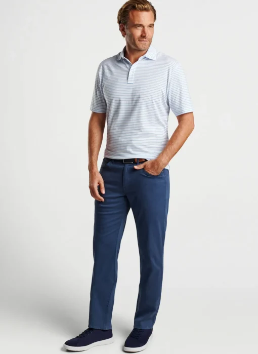 Pilot Mill Cedar Stripe Short-Sleeve Polo